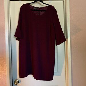 Dress with short sleeves/ Maroon/ Brand: Simply Emma / size: 2X